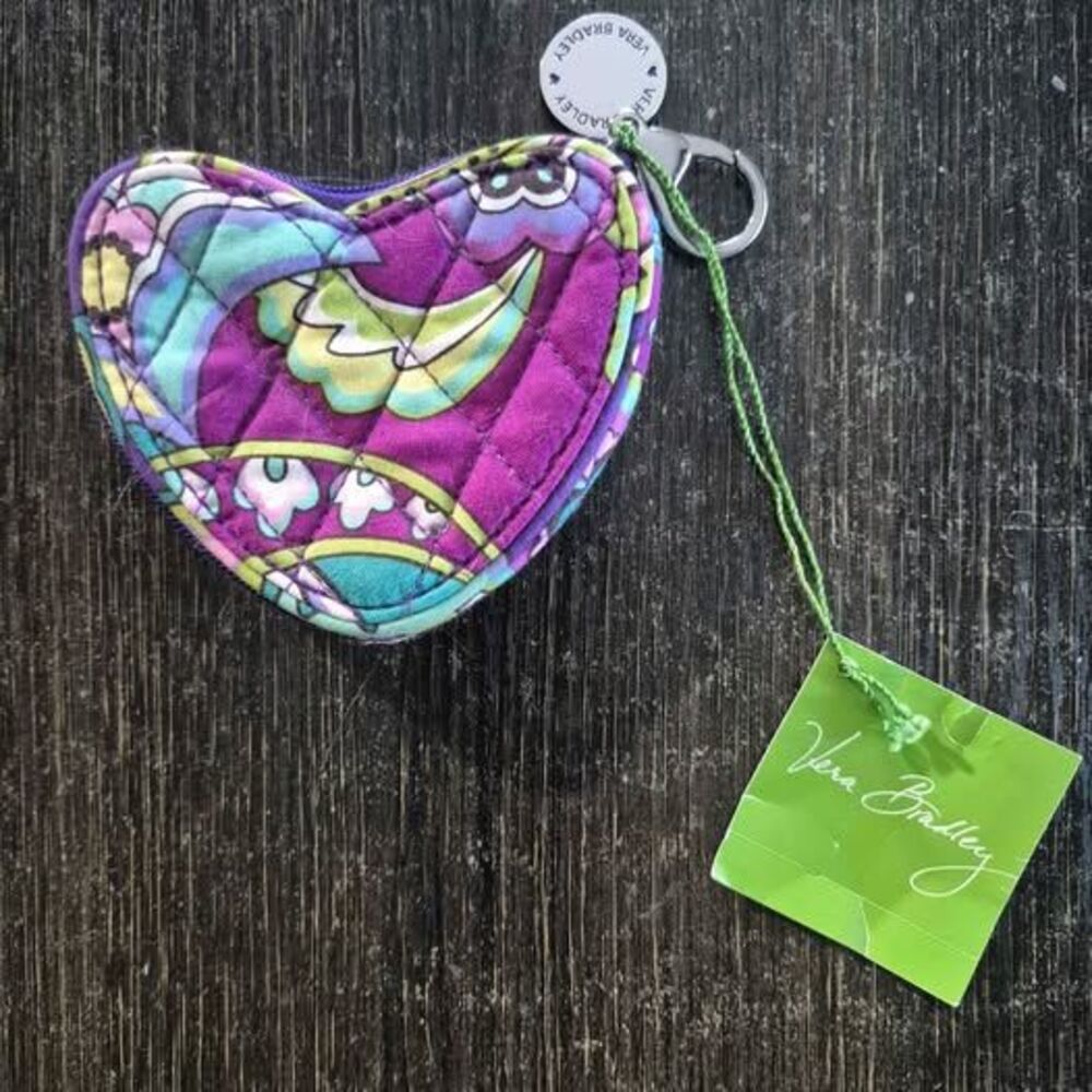 Vera Bradley Sweetheart Coin Purse, Retired Pattern - New